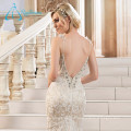 Deep V Neck Backless Lace Sexy Mermaid Wedding Dresses